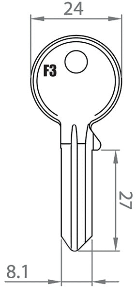 CHIAVI NAZIONALI ISEO F3 F20259