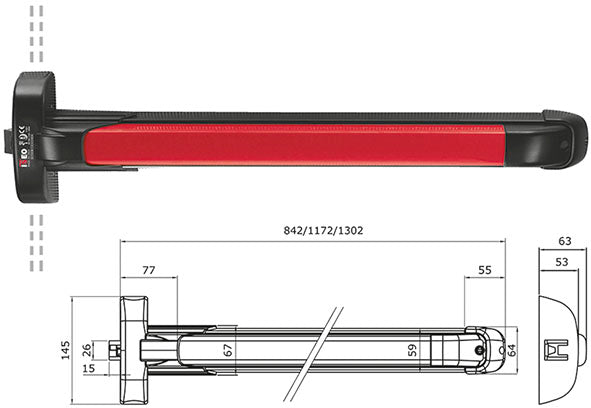 MANIGLIONI ANTIPANICO ISEO 9424 PUSH MODULARE