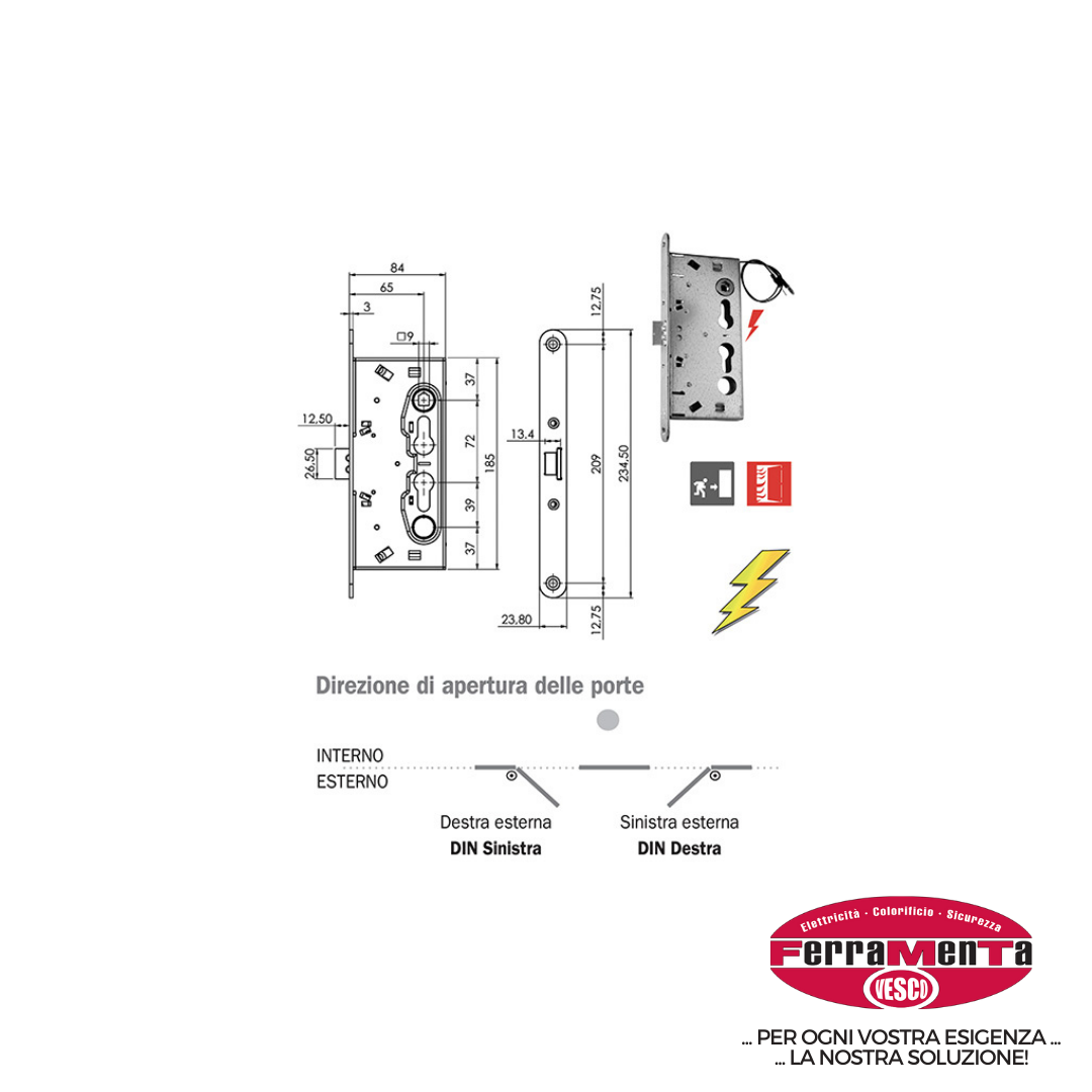 SERRATURE ISEO ANTIPANICO - TAGLIAFUOCO