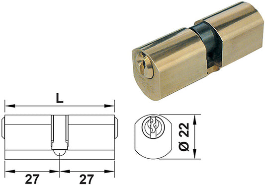 CILINDRI ISEO TONDI SFACCETTATI D.22 840027277