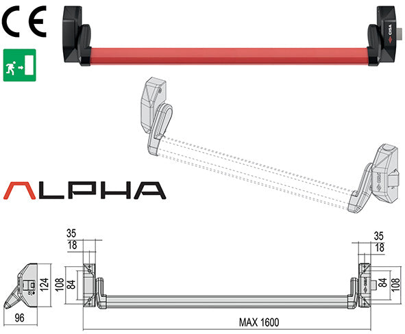 MANIGLIONI ANTIPANICO CISA ALPHA