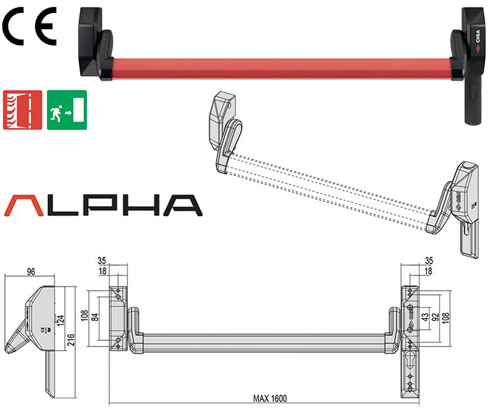 MANIGLIONI ANTIPANICO CISA ALPHA