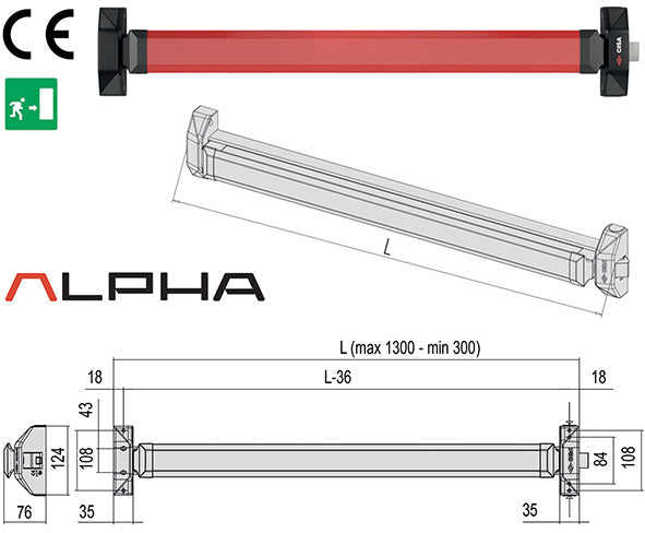 MANIGLIONI ANTIPANICO CISA ALPHA