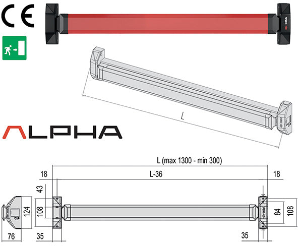 MANIGLIONI ANTIPANICO CISA ALPHA