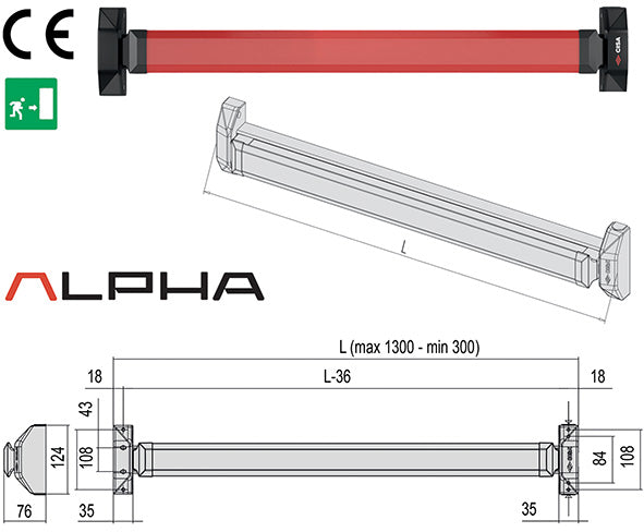 MANIGLIONI ANTIPANICO CISA ALPHA