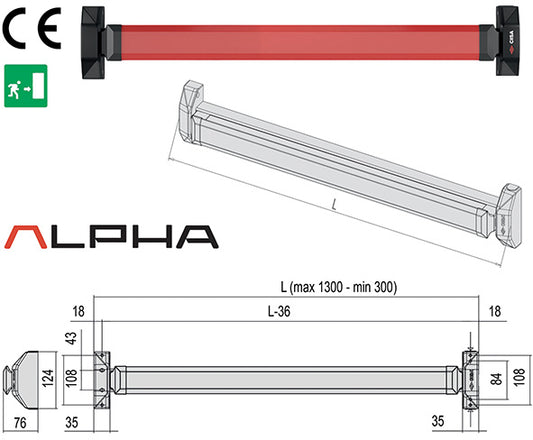 MANIGLIONI ANTIPANICO CISA ALPHA