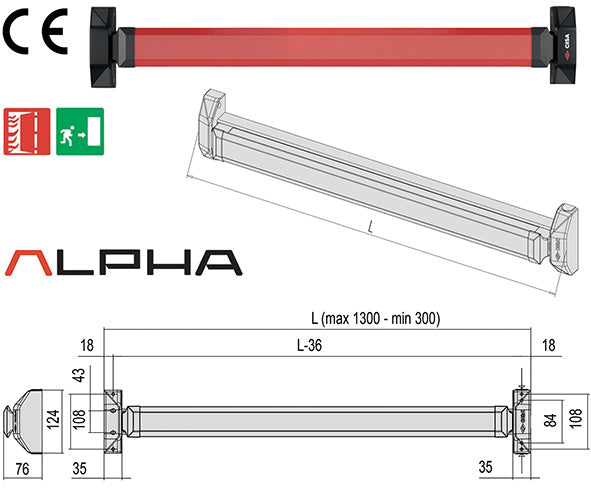MANIGLIONI ANTIPANICO CISA ALPHA