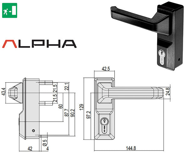 ACCESSORI CISA MANIGLIONI ANTIP. ALPHA