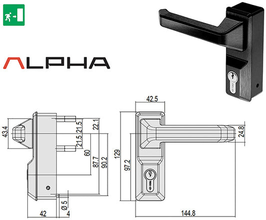 ACCESSORI CISA MANIGLIONI ANTIP. ALPHA