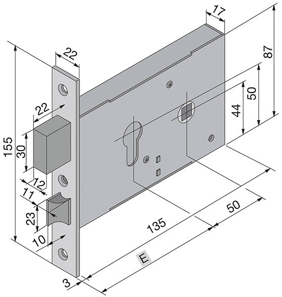 SERRATURE WELKA 120 DA FASCIA