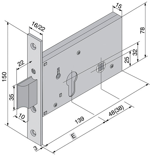 SERRATURE WELKA 121 DA FASCIA