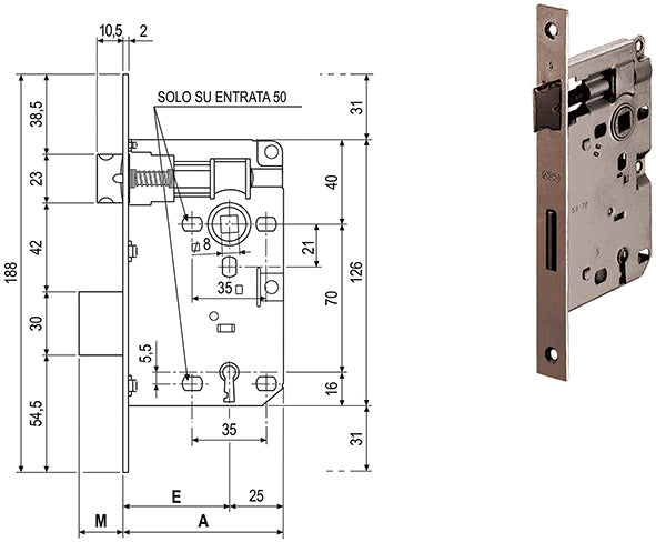 SERRATURE AGB PATENT PICCOLA B.QUADRO ART.572