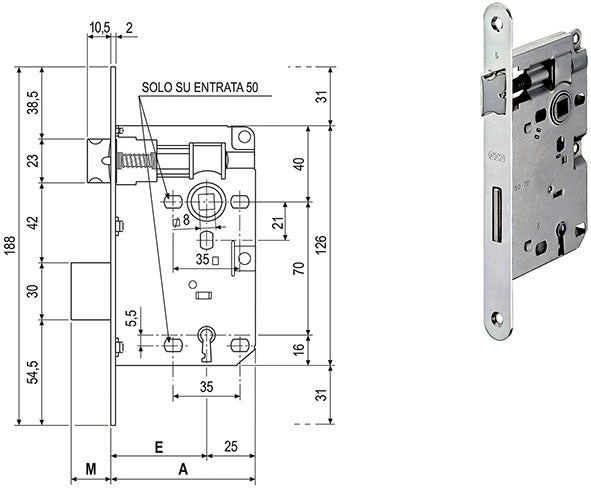 SERRATURE AGB PATENT PICCOLA B.TONDO ART.571