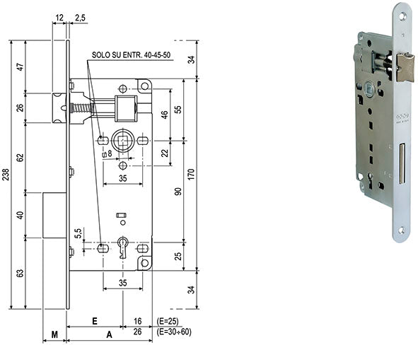 SERRATURE AGB PATENT GRANDE B.TONDO ART.591