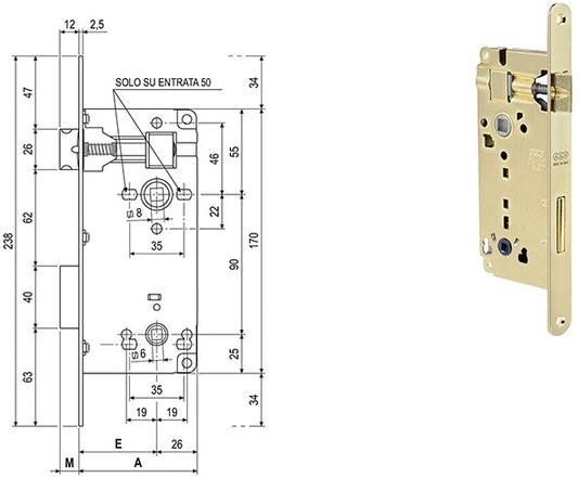 SERRATURE AGB PATENT GRANDE WC B.TONDO ART.595