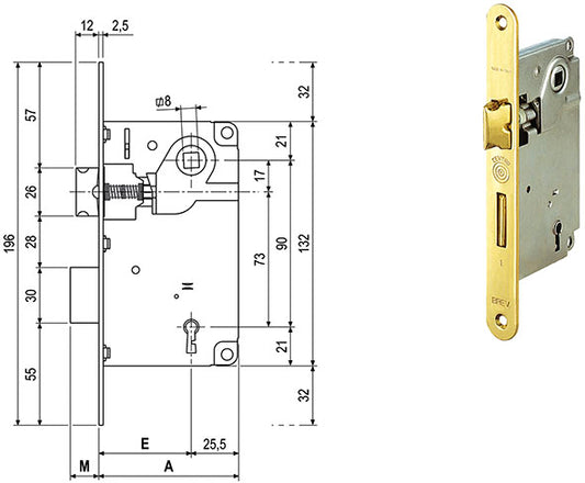 SERRATURE AGB CENTRO PATENT FRONTALE 22 ART.1001