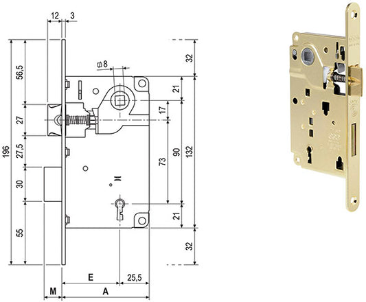 SERRATURE AGB CENTRO PATENT FRONTALE 18 ART.1002