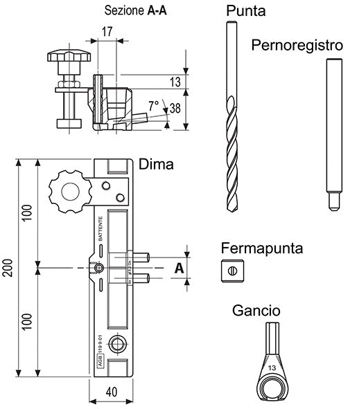 CERNIERE PER LEGNO AGB ANUBA