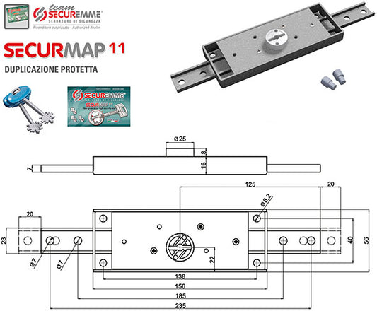 SERRATURE SECUREMME SERRANDE SECURMAP11 2200