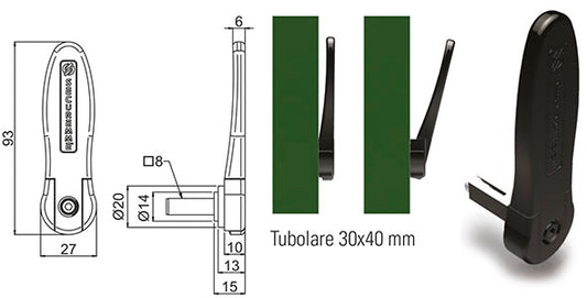 MANIGLIE SECUREMME OSCILLANTI 5210