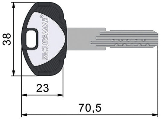 CHIAVI SECUREMME K2 * DUPLICATO