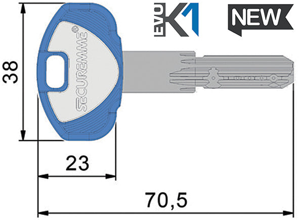 CHIAVI SECUREMME TEAM EVOK1 * DUPLICATO