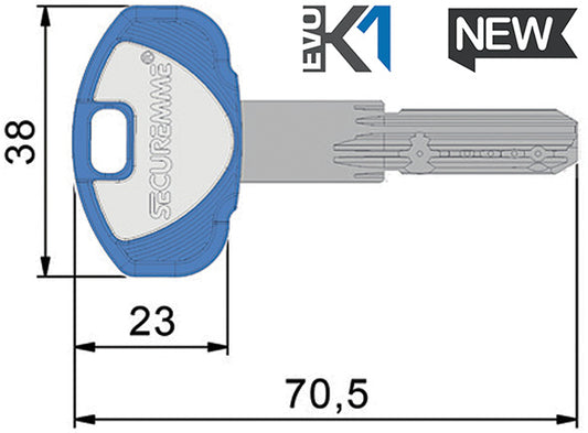 CHIAVI SECUREMME TEAM EVOK1 * DUPLICATO