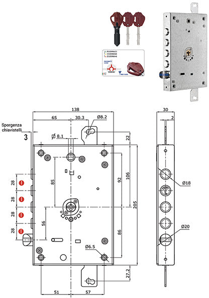 SERRATURE MUL-T-LOCK OMEGA BLUE *M*