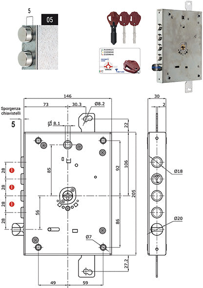 SERRATURE MUL-T-LOCK OMEGA BLUE *D*