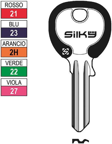 CH.SILCA N UNIV. SILKY 5DP UL058DZ (Pezzi per confezione: 100) (Cod.art. 880037)