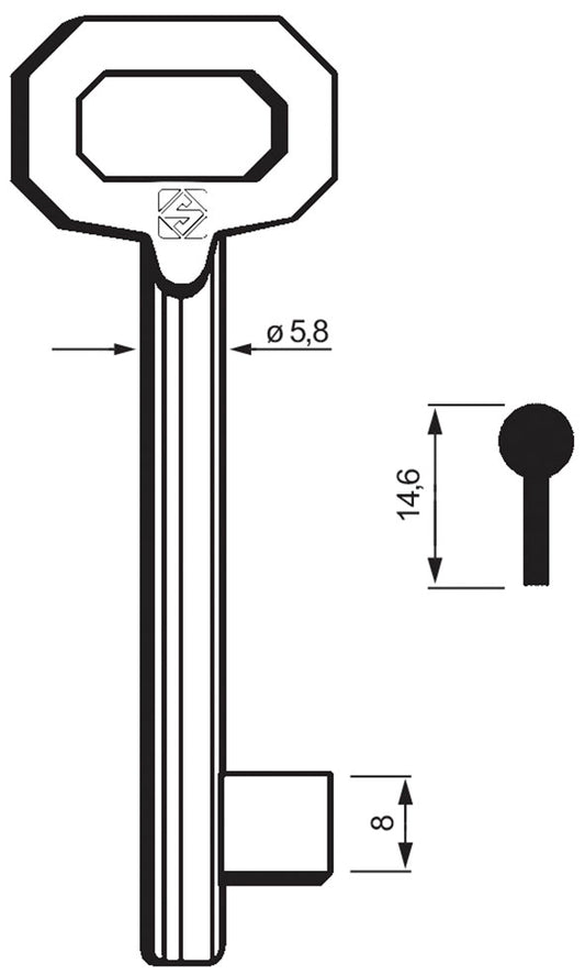 CH.SILCA PATENT PASS. 5010-30H (Pezzi per confezione: 25) (Cod.art. 883060)