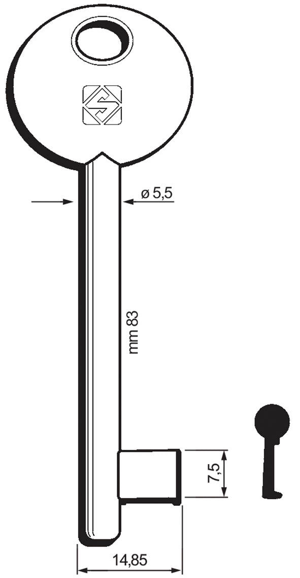 CH.SILCA PATENT PASS. 6P2D-20G (Pezzi per confezione: 5) (Cod.art. 883070)
