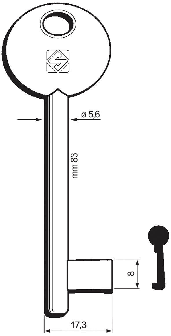 CH.SILCA PATENT PASS. 6P3S-20G (Pezzi per confezione: 5) (Cod.art. 883076)