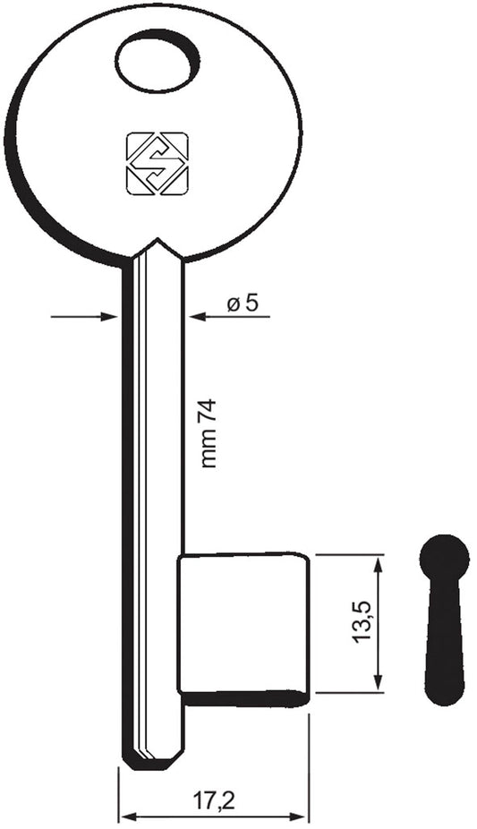 CH.SILCA PATENT PASS. 6P4MP-20G (Pezzi per confezione: 5) (Cod.art. 883078)