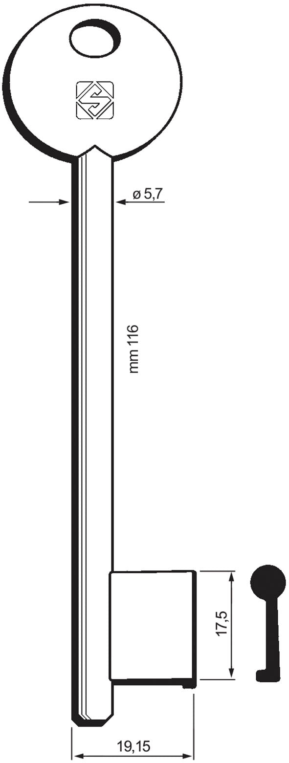 CH.SILCA PATENT PASS. 6P7S-20 (Pezzi per confezione: 5) (Cod.art. 883082)