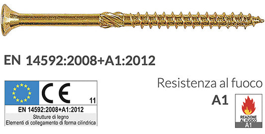 VITI LEGNO TORX TECFI ZINCATE GIALLE