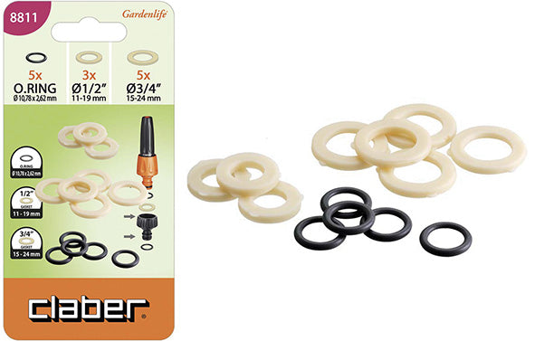 SET CLABER O.RING + GUARNIZIONI 1/2-3/4